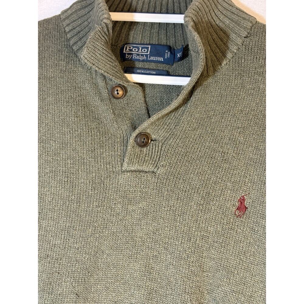 Polo By Ralph Lauren Green Cotton Sweater Men’s Size XXL